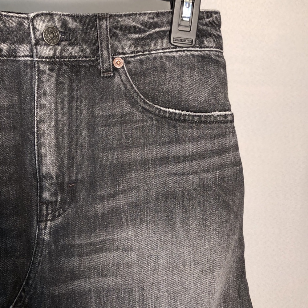 🔥Free people black denim mini skirt raw fringe hem - Picture 8 of 10
